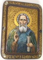 Живописная икона Сергий Радонежский Чудотворец