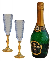 Подарочный Набор Бутылка Шампанского, Два Фужера